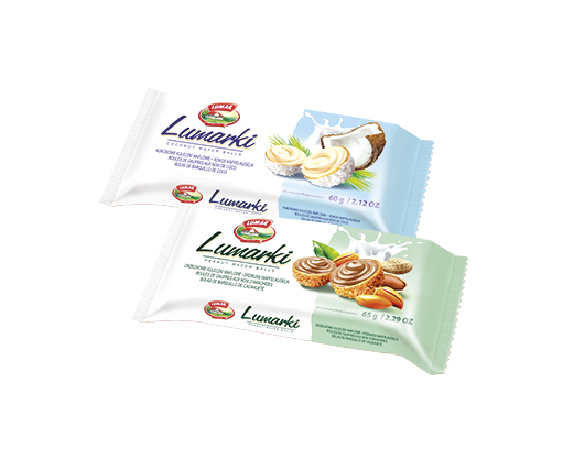 Кульки вафельні кокосові, 60 г, горіхові, 65 г Lumarki™