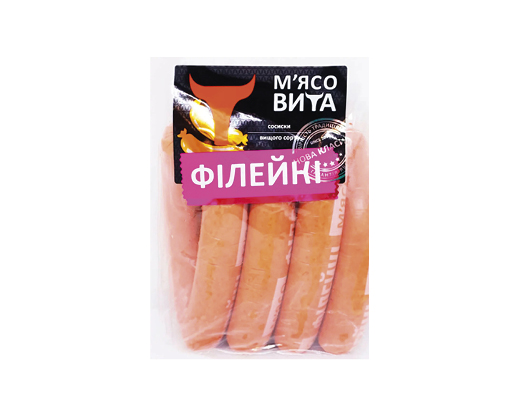 Сосиски «Філейні», 100 г М’ясовита™