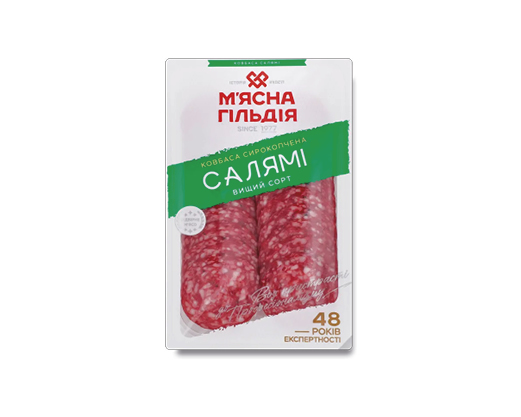 Ковбаса «Салямі» сирокопчена, 75 г М’ясна Гільдія™