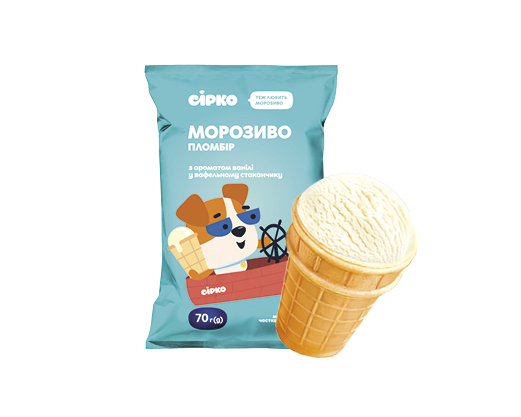 Морозиво Пломбір аромат ванілі, 70 г Сірко™