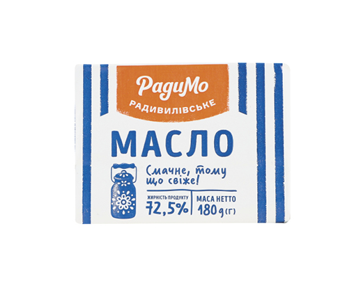 Масло селянське 72.5%, 180 г Радимо™