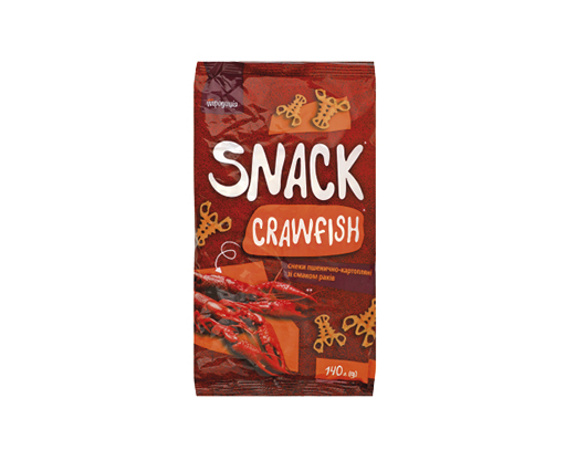 Снеки картопляно-пшеничні зі смаком раків, 140 г Традиція™