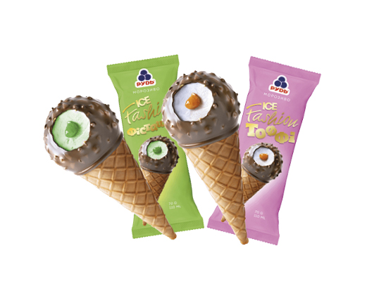 Морозиво «Тоффі», «Фісташка», ріжок, 70 г Рудь™