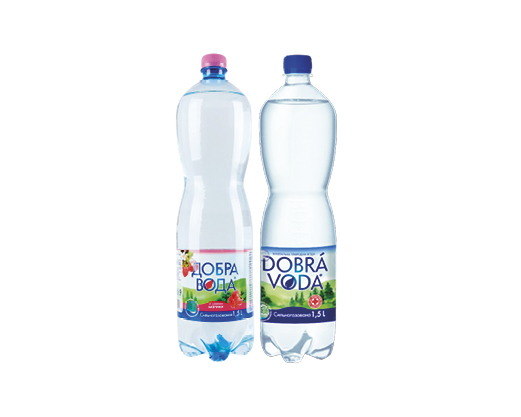 Вода питна сильногазована, зі смаком малини, 1.5 л Добра вода™