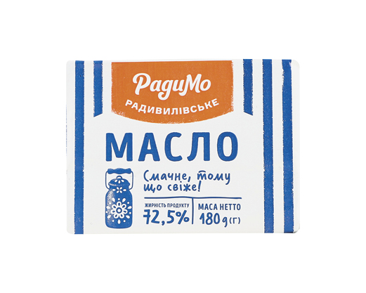 Масло селянське 72.5%, 180 г Радимо™