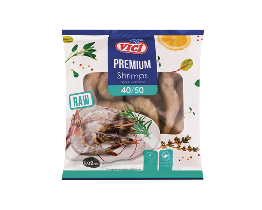 Креветки «Королівські» в панцирі, 500 г Vici™